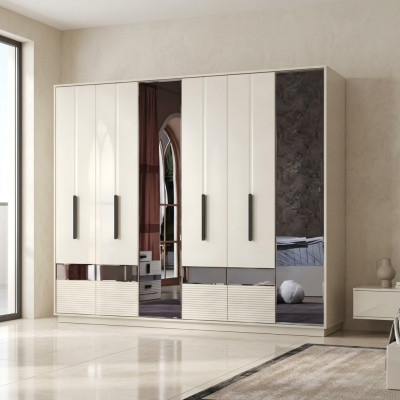 Design de meuble en bois armoire de chambre armoire de luxe moderne