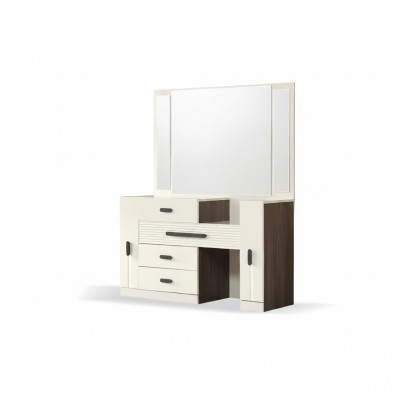 Mobilier de chambre de luxe en bois avec miroir design moderne