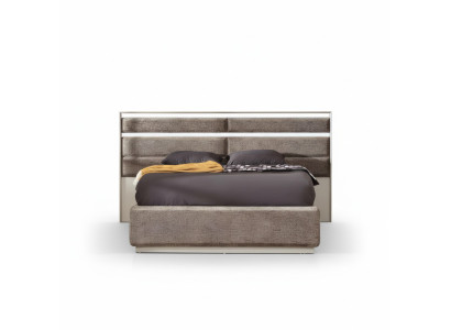 Lit matrimonial de design gris moderne luxe meubles de chambre