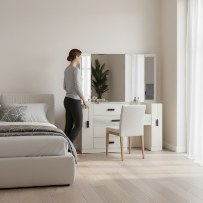 Meuble de luxe moderne avec miroir pour chambre