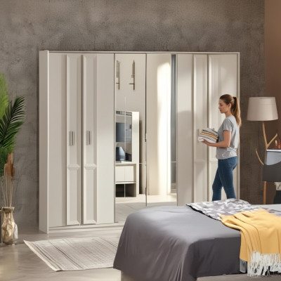 Armoire de luxe pour chambre en bois au design moderne