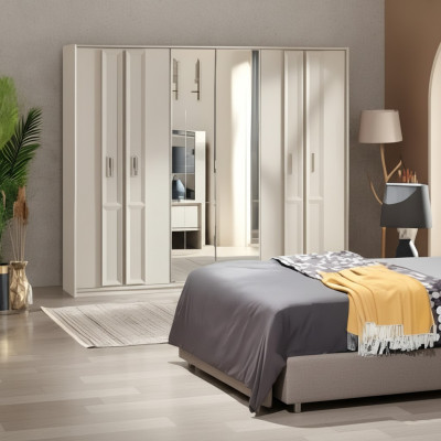 Armoire de luxe pour chambre en bois au design moderne