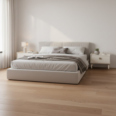 Meubles de luxe en bois pour chambre à coucher 2x tables de nuit design moderne complet