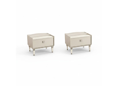 Meubles de luxe en bois pour chambre à coucher 2x tables de nuit design moderne complet