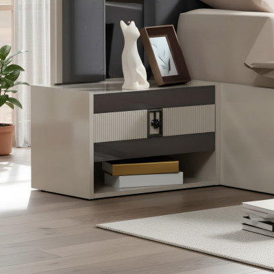 Design moderne complet de 2 tables de nuit en bois pour chambre