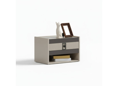 Design moderne complet de 2 tables de nuit en bois pour chambre