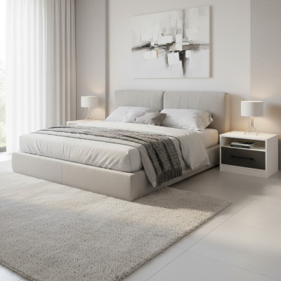 Jeu de 2 tables de nuit en bois pour chambre meubles de luxe décoration complète