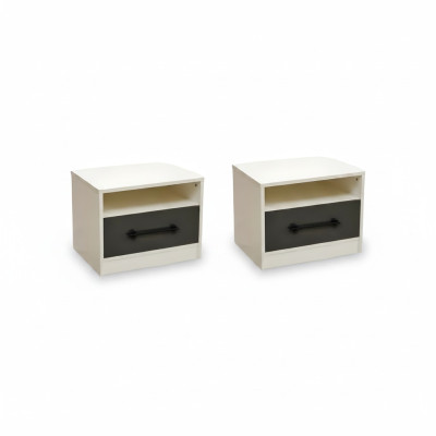 Jeu de 2 tables de nuit en bois pour chambre meubles de luxe décoration complète