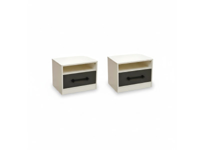 Jeu de 2 tables de nuit en bois pour chambre meubles de luxe décoration complète
