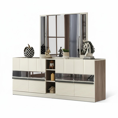 Meuble moderne avec miroir mobilier salle à manger complet meubles de luxe