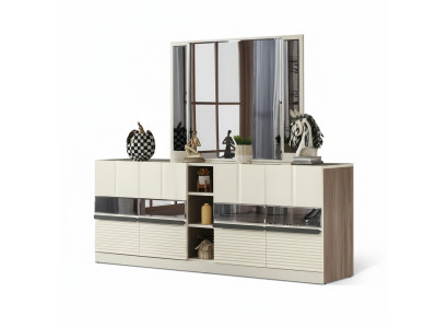 Meuble moderne avec miroir mobilier salle à manger complet meubles de luxe