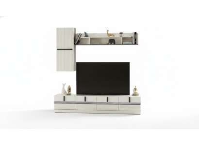 Ensemble de salon de 3 pièces avec meuble TV en bois armoire complète étagère