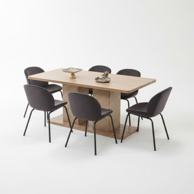 Ensemble de salle à manger 6 chaises table de salle à manger complet 7 pièces design moderne de luxe