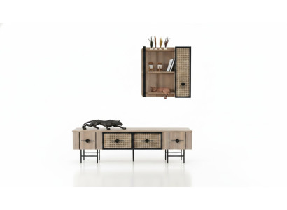 Meuble TV de salon en bois, armoire murale moderne de luxe