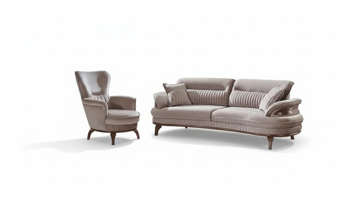 Ensemble de canapés complet de 2 pièces pour salon 3+1 places design moderne meubles rembourrés
