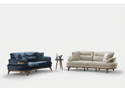 Ensemble de canapés 2x canapés de trois places design pour salon meubles rembourrés