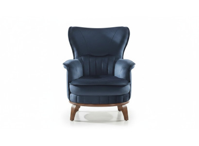 Fauteuil moderne bleu pour salon design meubles rembourrés luxe