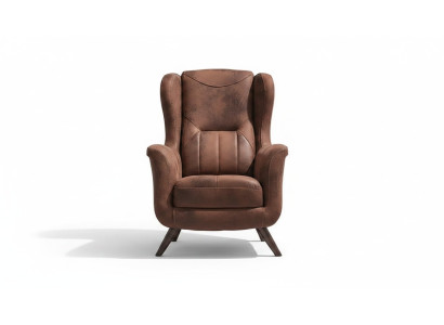 Fauteuil moderne de luxe pour salon en cuir marron