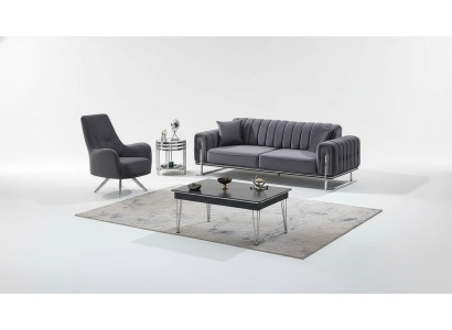 Jeu de canapés en tissu de 2 pièces Canapé Fauteuil Ensemble de rembourrages Canapés modernes pour salon