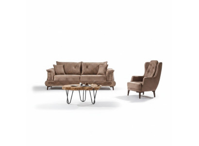 Jeu de canapés de luxe 3+2 places pour salon en tissu