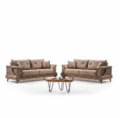 Ensemble de canapés 3+3 places design luxe fauteuils salon