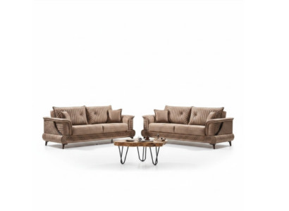 Ensemble de canapés 3+3 places design luxe fauteuils salon