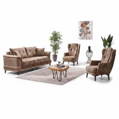 Design 2x Fauteuil de salon rembourré en luxe meubles modernes complets