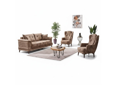 Design 2x Fauteuil de salon rembourré en luxe meubles modernes complets