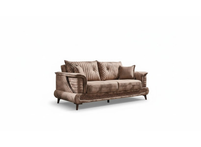 Canapé de luxe en tissu trois places pour salon au design moderne