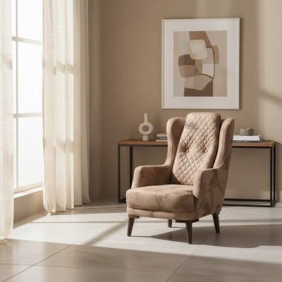 Canapé beige 3 places pour salon en tissu moderne de luxe