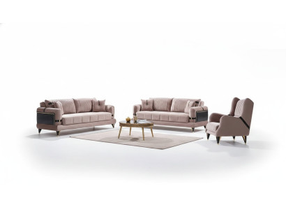 Jeu de canapés modernes 3+3+1 places complet luxueux