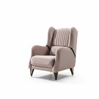 Fauteuil de luxe en tissu pour salon au design moderne