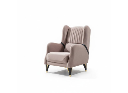 Fauteuil de luxe en tissu pour salon au design moderne