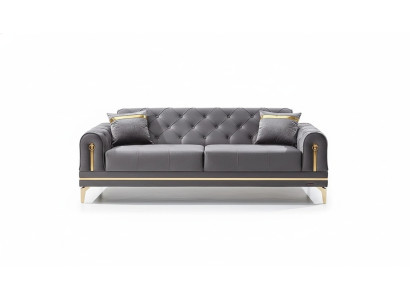 Canapé moderne de luxe gris trois places