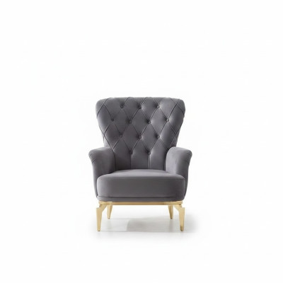 Fauteuil moderne gris en meubles rembourrés de luxe