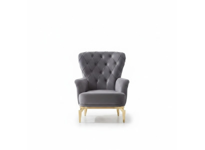 Fauteuil moderne gris en meubles rembourrés de luxe