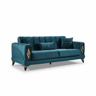 Fauteuil vert 3 places pour le salon