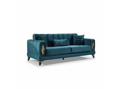 Fauteuil vert 3 places pour le salon
