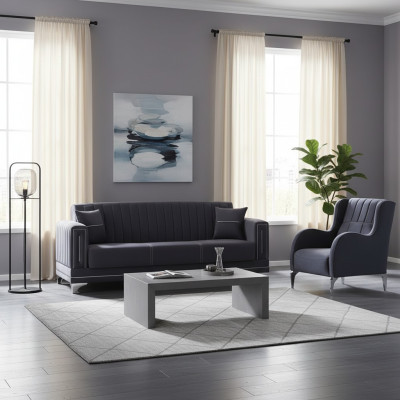 Ensemble de canapés de 2 pièces Canapé 3 places Fauteuil Ensemble Moderne
