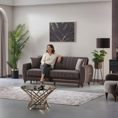 Canapé 3 places Design Fauteuil Salon Meubles rembourrés Modernes
