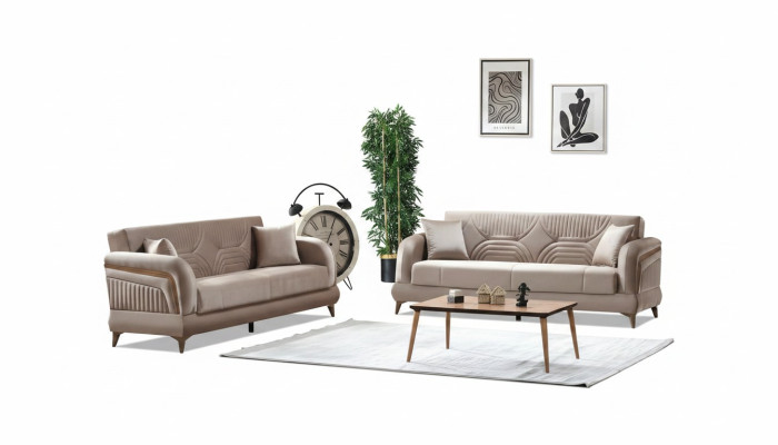 Ensemble moderne de 2 canapés 3 places pour salon