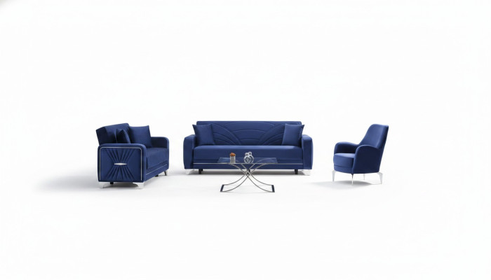 Canapé complet pour salon 3+3+1 places design mobilier ensemble de meubles rembourrés
