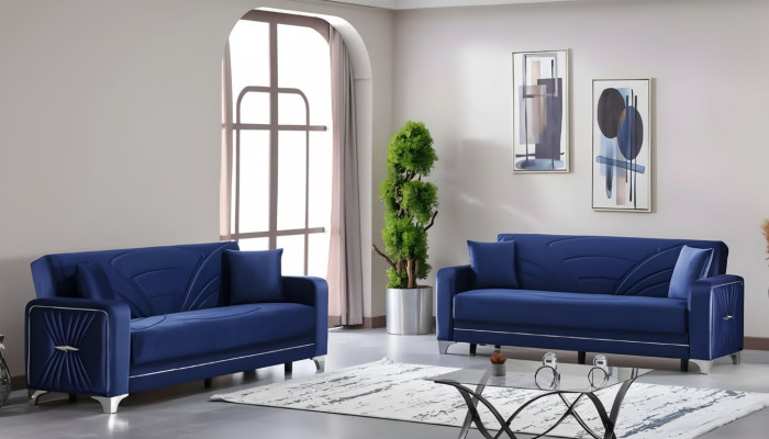 Ensemble de canapé design pour salon 2x canapé trois places avec meubles rembourrés