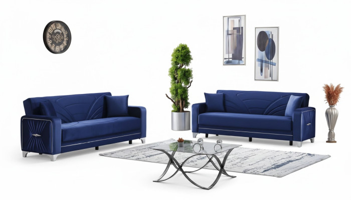 Ensemble de canapé design pour salon 2x canapé trois places avec meubles rembourrés