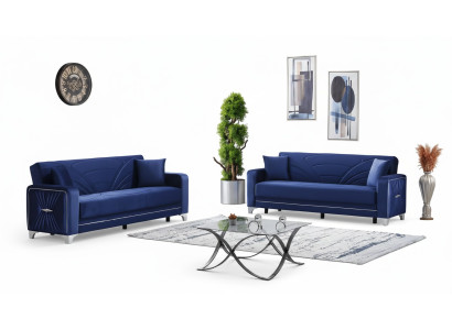 Ensemble de canapé design pour salon 2x canapé trois places avec meubles rembourrés