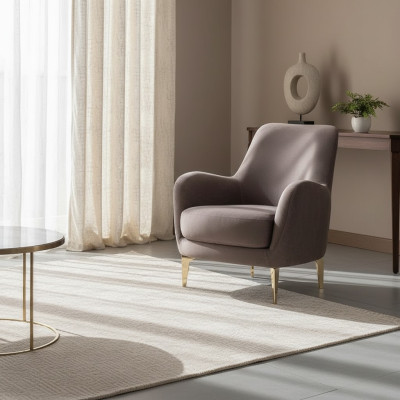 Fauteuil de luxe design moderne fauteuil rembourré salon tissu