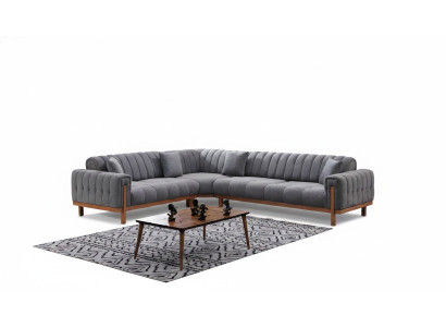 Canapé modulaire gris en L design moderne meubles canapés