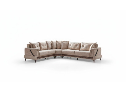 Canapé design ensemble canapé en L fauteuil d'angle meubles en tissu