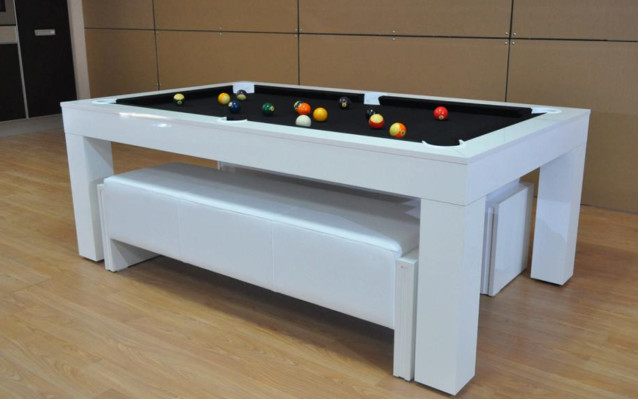 Table de billard Table à manger 2 en 1 Table multifonctionnelle Salle à manger Tables de billard
