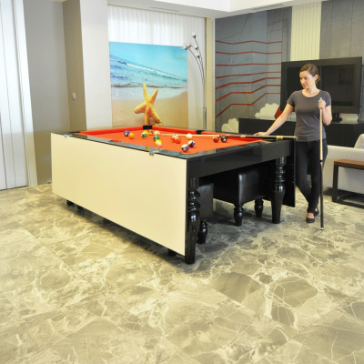 Table à manger Table de billard 2 en 1 Tables de billard Tables de pool Tables de jeu en bois 7ft